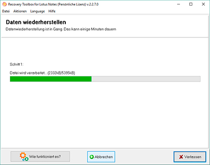 lotus notes wiederherstellung