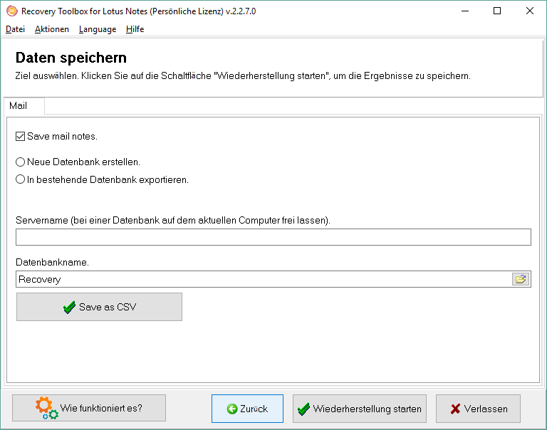 nsf datei wiederherstellungs tool