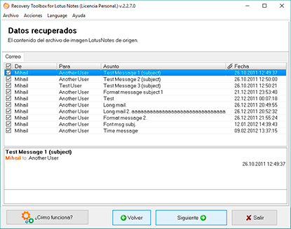 recuperación para lotus notes