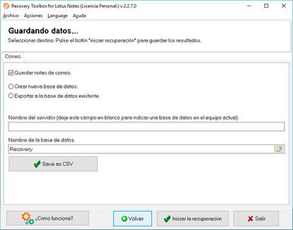 reparar lotus notes