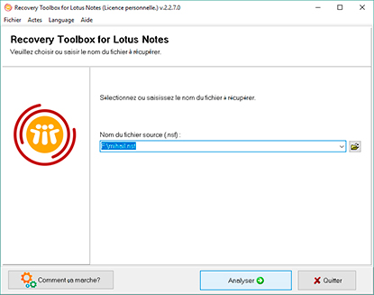 logiciel de récupération de lotus notes