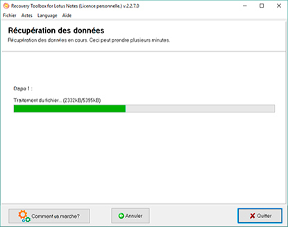récupération de lotus notes