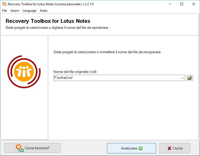 come riparare i file .nsf danneggiati