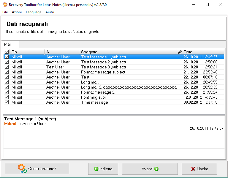 lotus notes strumento di riparazione