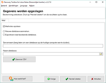 herstel voor lotus notes