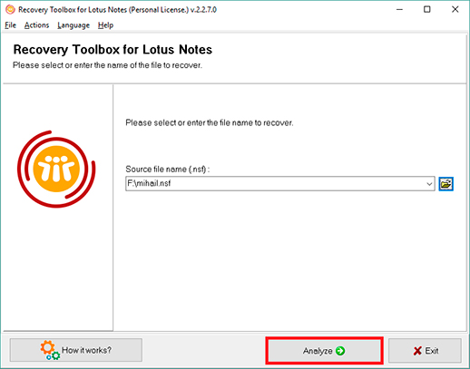how to recover damaged NSF file