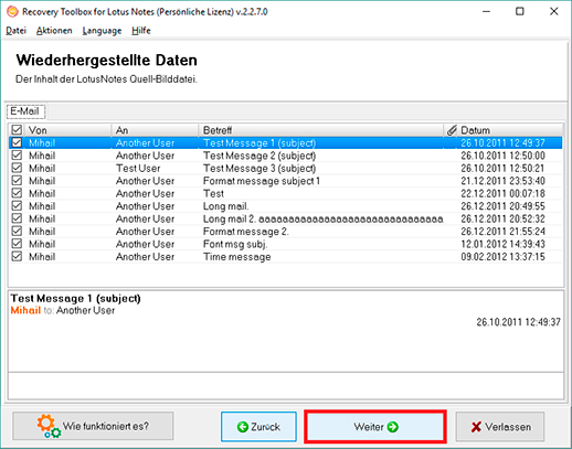 nsf-wiederherstellungstool lotus notes