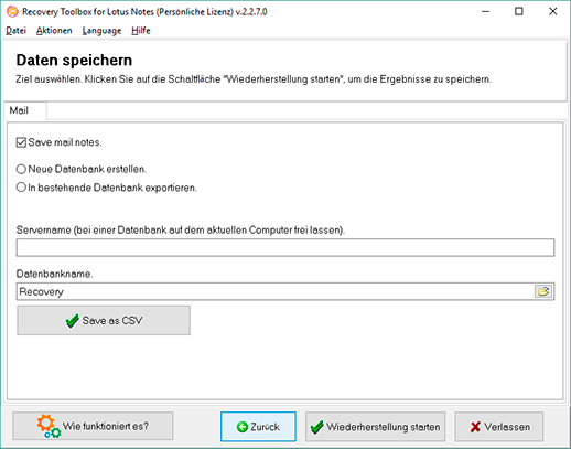 wie man eine beschädigte nsf-Datei repariert