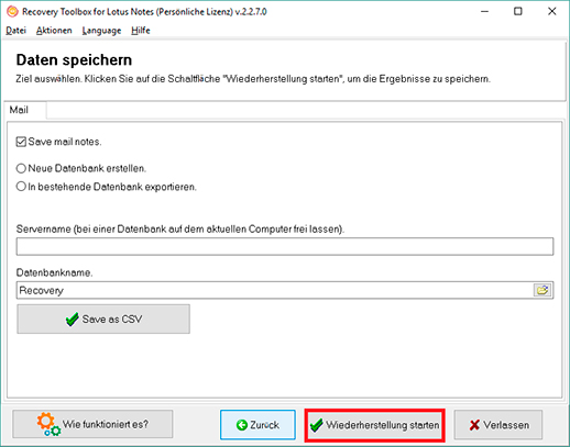 datenwiederherstellung lotus notes