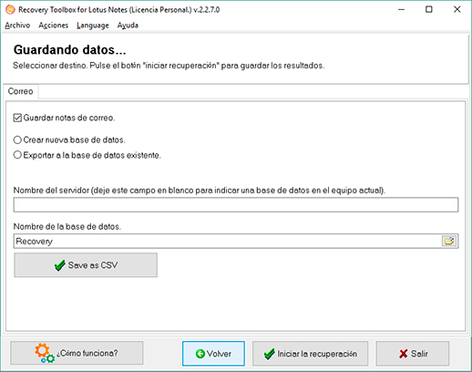 cómo reparar un archivo nsf dañado