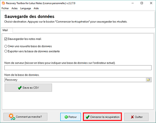 récupération des données lotus notes