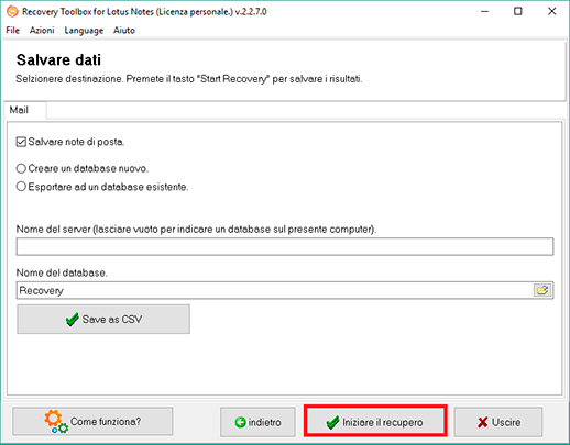 recupero dati lotus notes