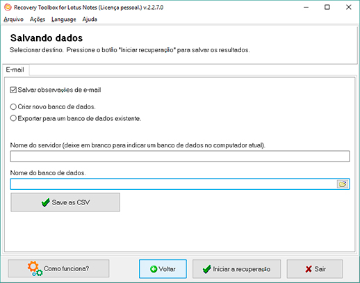 como reparar um arquivo nsf corrompido