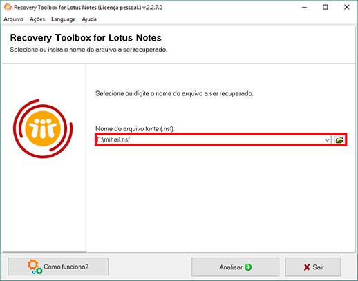 utilitário de reparo .nsf